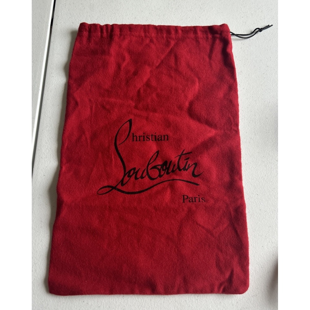 Christian Louboutin Paris Red Logo Shoe Dust Storage Bag 14" x 9" (0348)